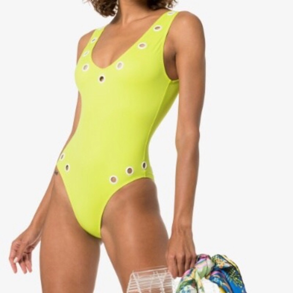 SOLID & STRIPED ONE PIECE SWIMSUIT